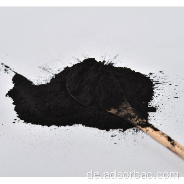 Schwarzer Pulveraktivkohle, der in der chemischen Industrie verwendet wird